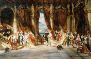Scene De Bal by Louis-Gabriel-Eugene Isabey