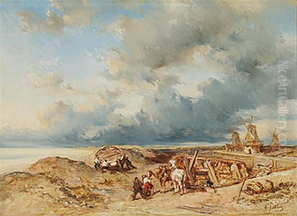 Kustlandskap Med Figurer - view 1