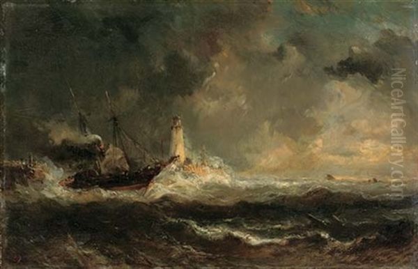 Bateau Dans Un Orage - Boat In A Storm - view 1