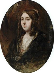 Portrait De Madame Isabey by Louis-Gabriel-Eugene Isabey