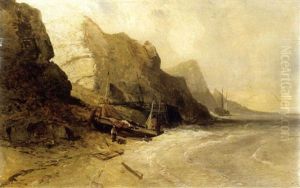 Coastal View by Louis-Gabriel-Eugene Isabey