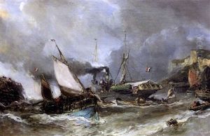 La Bourrasque by Louis-Gabriel-Eugene Isabey