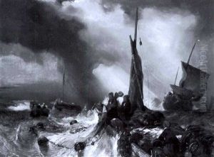 The Storm by Louis-Gabriel-Eugene Isabey