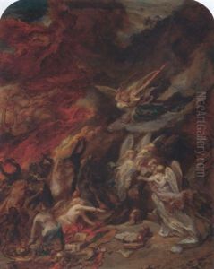 Tentation De Saint-antoine by Louis-Gabriel-Eugene Isabey