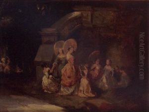 Jeune Femme En Bas De L'escalier D'honneur Jeune Femme En Bas De L'escalier D'honneur