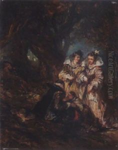 Personnages Dans Un Sous-bois