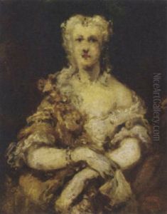 An Elegant Lady by Louis-Gabriel-Eugene Isabey