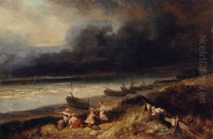 L'approche De L'orage by Louis-Gabriel-Eugene Isabey