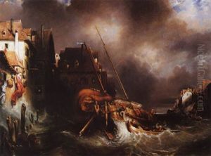 Le Naufrage by Louis-Gabriel-Eugene Isabey