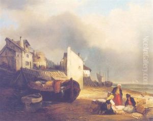 Seigneurs Et Dames Assistant A L'arrivee Du Poisson Normand
