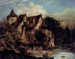 Cottage Near The Bay by Louis-Gabriel-Eugene Isabey