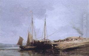 Low Tide by Louis-Gabriel-Eugene Isabey