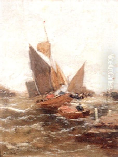 Fishing Boats At Sea - view 1