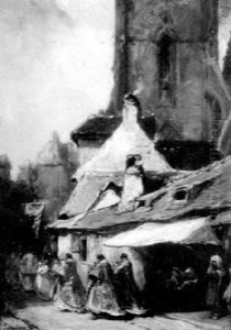 Church Procession, Spain by Louis-Gabriel-Eugene Isabey