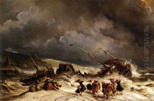 The Shipwreck by Louis-Gabriel-Eugene Isabey