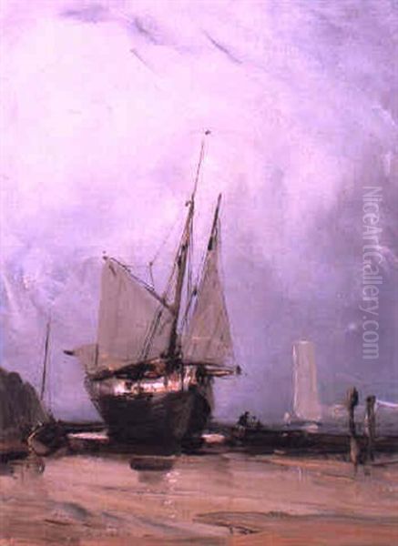 A Beached Sailing Vessel - view 1