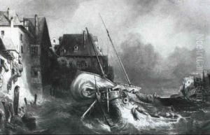 Le Retour Au Port by Louis-Gabriel-Eugene Isabey