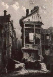 Old Quarter Of A French Town by Louis-Gabriel-Eugene Isabey