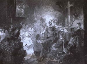 Coronation Of Charlemagne by Louis-Gabriel-Eugene Isabey