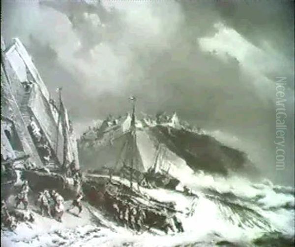 Sturm An Der Franzosischen Normandiekuste - view 1