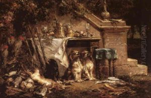 A Hunting Lodge by Louis-Gabriel-Eugene Isabey