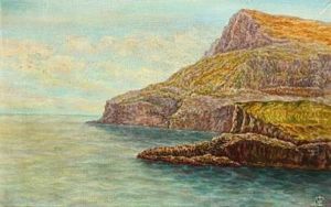 Coastal Scene From The Faroe Islands by Christen Holm Isaksen