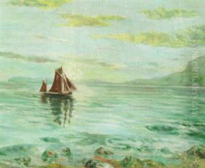 Galease I Faerosk Bugt by Christen Holm Isaksen