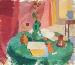 Nature Morte Med Frukter Och Bocker by Karl Isakson