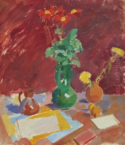 Stilleben Med Blommor I Vas - view 1