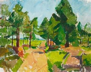 Forest Scene, Smaland, Sweden, Attested On The Reverse Malet Af K. Isakson. Attesteres Viggo Madsen - Aage Roose by Karl Isakson