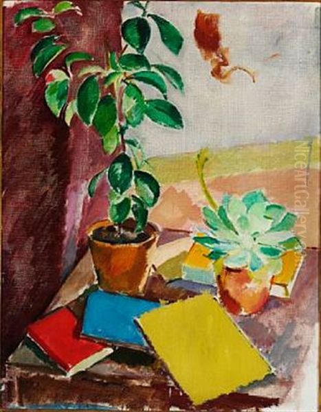 Still Life With Camellia And Books - view 1