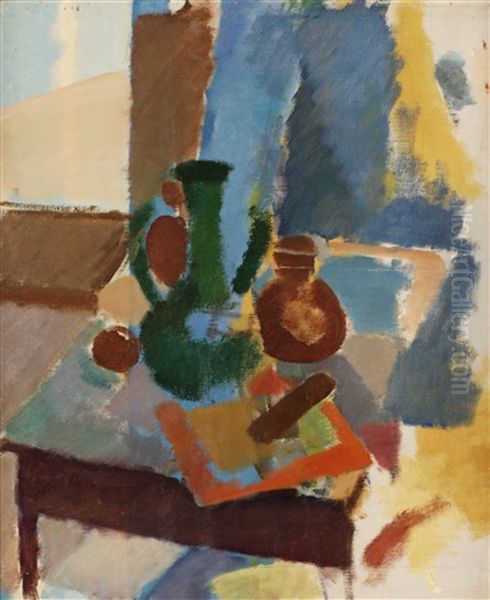 Nature Morte Med Kruka Och Vattenkanna - view 1