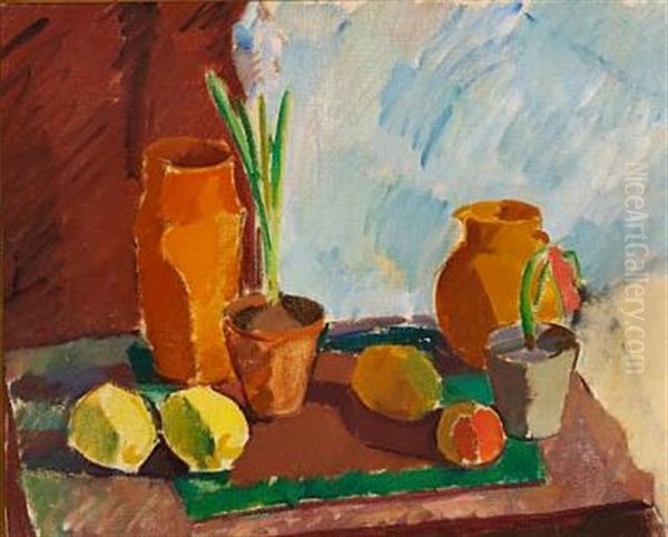 Still Life With Hyacinth, Vases And Fruits - view 1