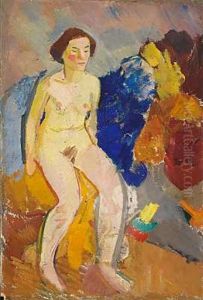 Modelbillede (+ Siddende Model, Verso) by Karl Isakson