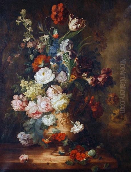 A Still Life Of Mixed Flowers - view 1