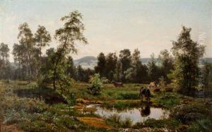 Paysage Lacustre Aux Vaches Paysage Lacustre Aux Vaches
