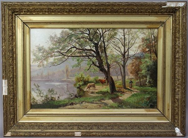 Vaches Pres De La Riviere - view 1