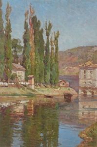 Vue Du Moulin De Moret Sur Loing by Marie-Victor-Emile Isenbart