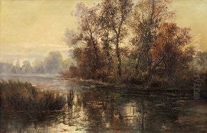 Autumn Landscape by Marie-Victor-Emile Isenbart