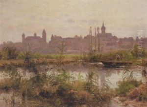 The Neuchatel Lake by Marie-Victor-Emile Isenbart
