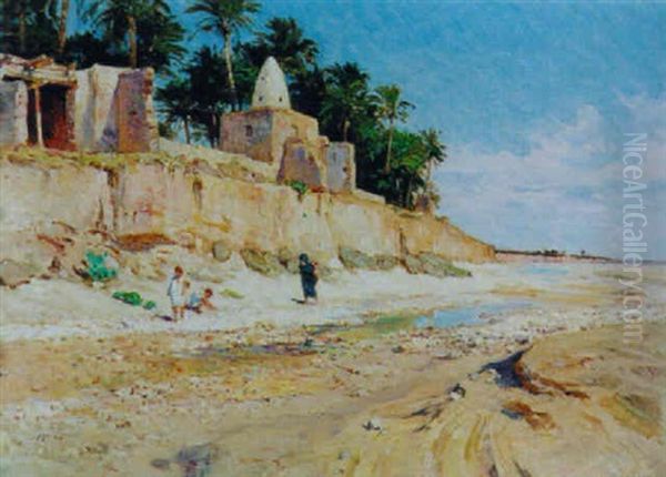 Marokkanische Kustenlandschaft Mit Figurenstaffage - view 1