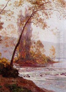 Petite Cascade Dans Le Doubs by Marie-Victor-Emile Isenbart