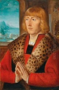 Portrait Of A Member Of The Hillensberger Family by Adriaen Isenbrant