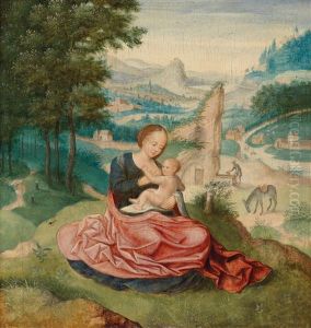 The Rest Of The Holy Family On The Flight Into Egypt by Adriaen Isenbrant