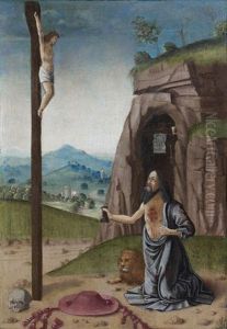 Saint Jerome Devant La Croix