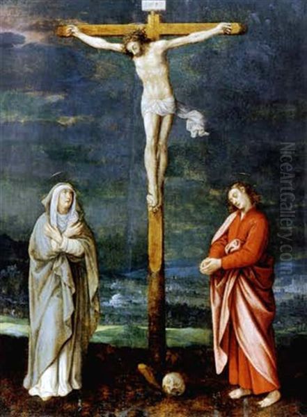 Christus Am Kreuz Mit Johannes Und Maria - view 1