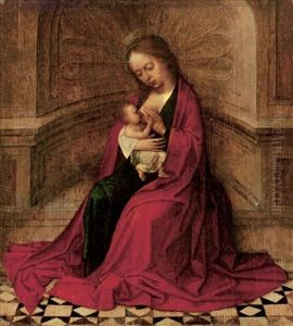 The Virgin And Child In An Interior by Adriaen Isenbrant
