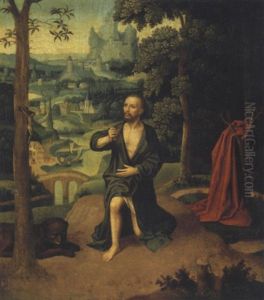 Saint Jerome Dans Un Paysage by Adriaen Isenbrant
