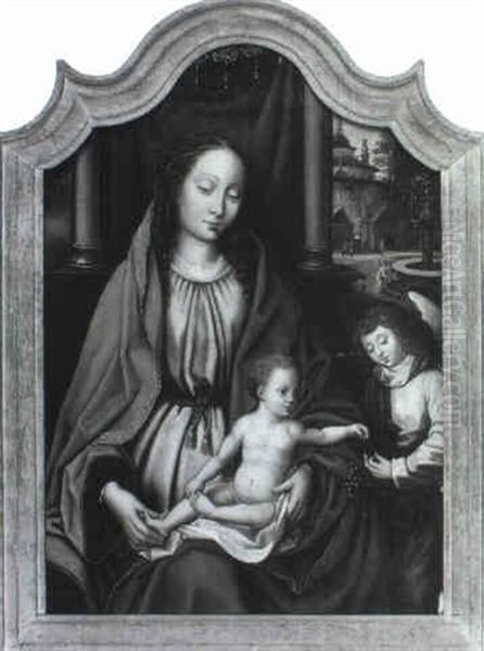 Vierge A L'enfant Avec Un Ange - view 1