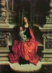 The Madonna And Child Enthroned by Adriaen Isenbrant